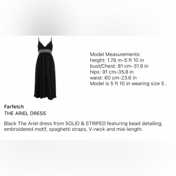 SOLID & Striped The Ariel Midi Maxi Sleeveless Embroidered Dress Size Small NEW - Picture 10 of 10